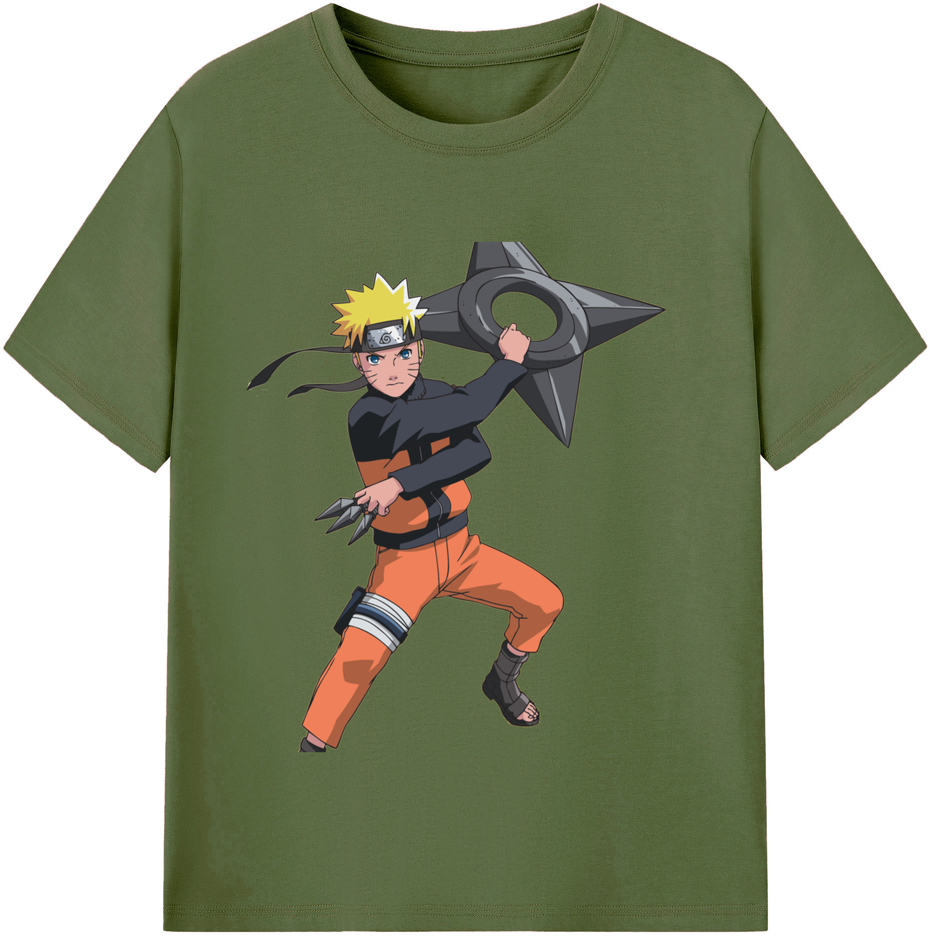（画像用） NARUTO -ナルト- うずまき ナルト Uzumaki Naruto 綿100％半袖Tシャツ（フロントプリント）